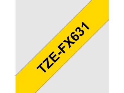 TZE-FX631, žlutá / černá, 12mm TZEFX631 Brother