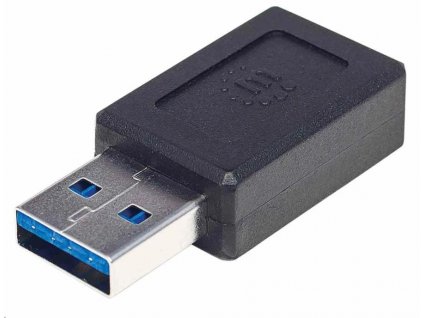 Adaptér Manhattan USB, USB 3.1 Gen 2, USB-A samec na USB-C samica, 10 Gb/s, čierna 354714