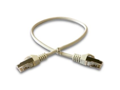 DATACOM Patch cord S/FTP CAT6A 0,5m šedý 1690