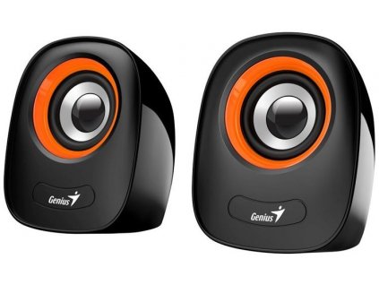 Reproduktory GENIUS SP-Q160 Orange, 2.0, 6 W, napájanie USB, 3,5" jack, čierna a oranžová 31730027402 Genius