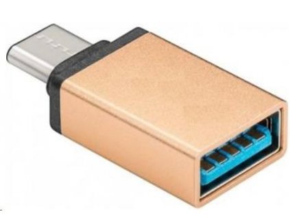 Adaptér PREMIUMCORD USB 3.1 C/male - USB 3.0 A/samica, zlatá, OTG kur31-07 PremiumCord