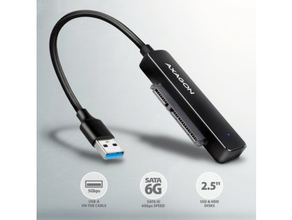 AXAGON ADSA-FP2A USB-A 5Gbps - SATA 6G 2.5'' SSD/HDD SLIM adaptér Axagon