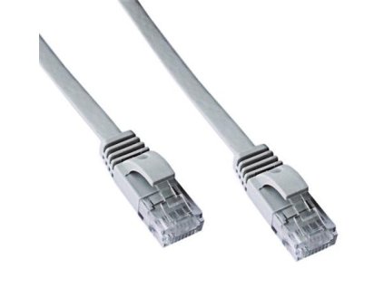 DATACOM Patch cord UTP CAT6 1m šedý FLAT plochý 1441