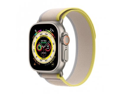 COTECi W97 Ultra Wild Trail Band for Apple Watch 42 / 44 / 45 / 49mm Yellow with Beige 21045-YM