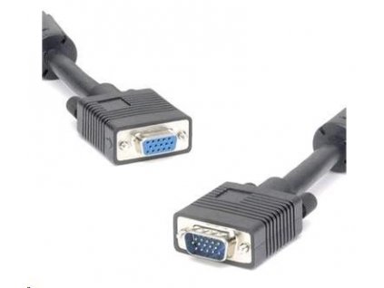 Predlžovací kábel PREMIUMCORD VGA 3 m (HD15M/F, dvojité tienenie, feritové jadrá), čierny kpvc03 PremiumCord