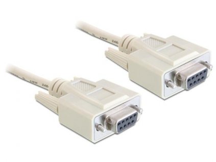 Delock sériový kabel Null modem 9 pin samice/samice 1,8 m 84077 DeLock