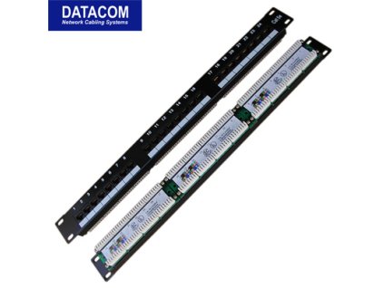 DATACOM Patch panel 24x RJ-45,Cat5e UTP,1U,19'' LSA 3021