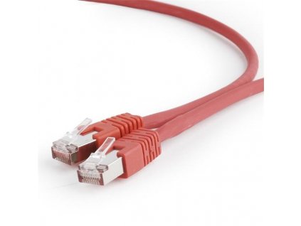 Gembird patch kábel S/FTP Cat. 6A LSZH, 2 m, červený PP6A-LSZHCU-R-2M