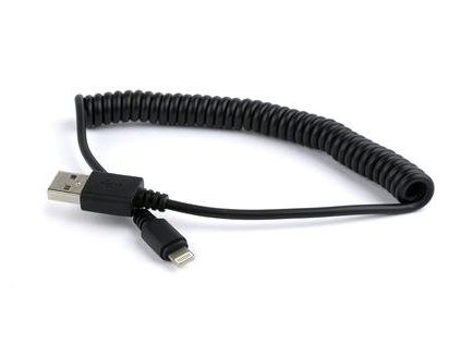 GEMBIRD kábel CABLEXPERT USB A samec/svetelný samec, 1,5 m, čierny, krútený CC-LMAM-1.5M Gembird