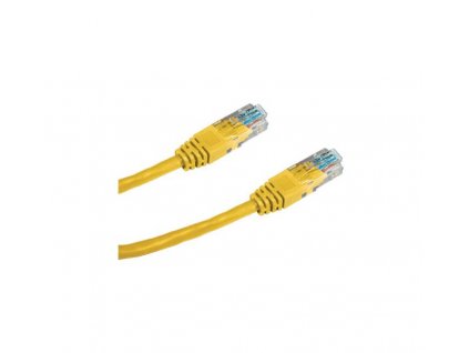 DATACOM patch cord UTP cat5e 0,5M žlutý 1505