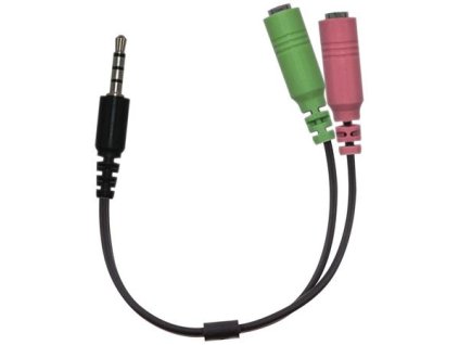 GENIUS audio adaptér 2x female 3,5mm jack na 1x male 3,5" jack 32590001400 Genius