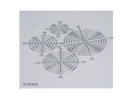 Ochranná mriežka AKASA MG-08, pre ventilátory 80 mm, pochrómovaná Akasa