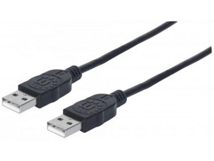 MANHATTAN USB kábel 2.0, typ A samec na typ A samec, 0.5 m, čierna 353885 Manhattan