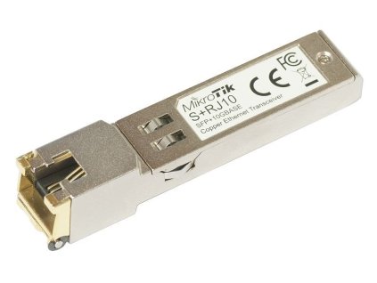 MikroTik RJ45 SFP+ 10/100/1000M/2.5G/5G/10G Metalický modul S+RJ10