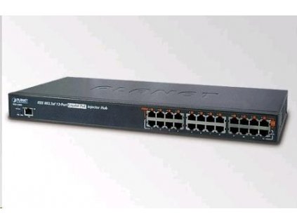 Planet POE-1200G, PoE Injektor 12x 1000Base-T, PoE 190W (max.15,4W/port)