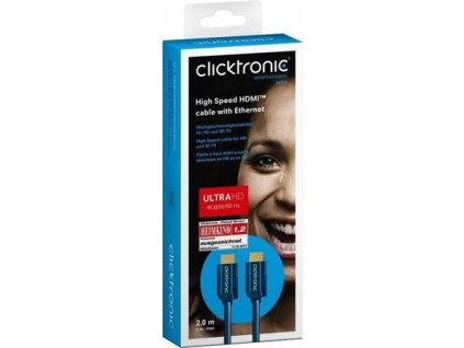 ClickTronic HQ OFC kabel HDMI High Speed s Ethernetem, zlacené, 4K@60Hz, 2m CLICK70303 PremiumCord