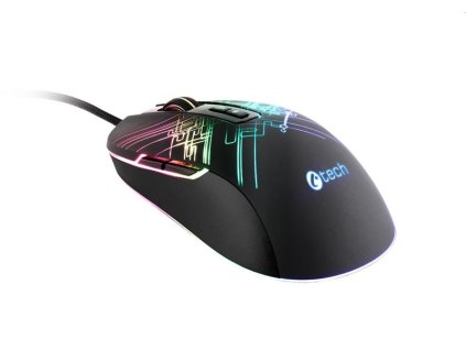 C-TECH herní myš Dusk, casual gaming, 3200 DPI, RGB podsvícení, USB GM-27L C-Tech