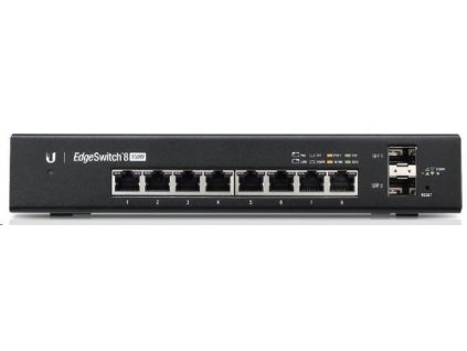 UBNT EdgeSwitch ES-8-150W [8xGigabit, 150W PoE+ 802.3at/af, pasívne PoE 24V, 2xSFP slot, neblokovaný 10Gbps] ES-8-150W-EU Ubiquiti