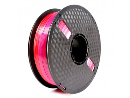 GEMBIRD Tisková struna (filament) PLA, 1,75mm, 1kg, silk rainbow, červená/fialová 3DP-PLA-SK-01-RP C-Tech