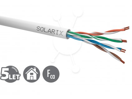 Inštalačný kábel Solarix UTP, Cat5E, licna, PVC, krabica 305m SXKL-5E-UTP-PVC-GY 27800302