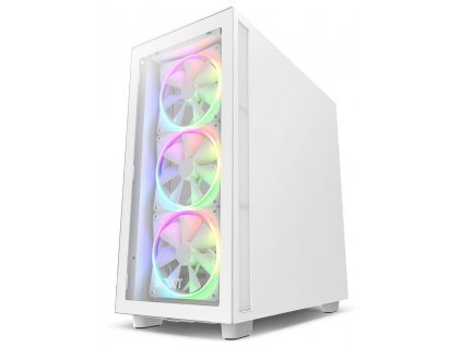 Skriňa NZXT H7 Elite Edition / ATX / 4x120mm (3xRGB) ventilátor / USB-C /2x USB/ sklo. bočné steny / zasklenie. predný CM-H71EW-01