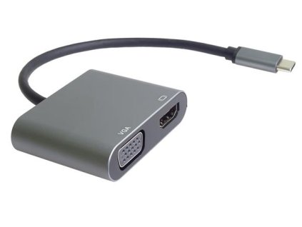 PremiumCord MST adaptér USB-C na HDMI + VGA, rozlišení 4K a FULL HD 1080p ku31hdmi19