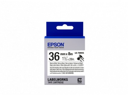 Epson Label Cartridge LK-7WBVS black on white cable tape, 36mm C53S657014 Epson PS