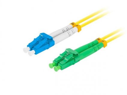 LANBERG optický patch cord SM LC/APC-LC/UPC duplex 2m LSZH G657A1 průměr 3mm, barva žlutá FO-LALU-SD11-0020-YE Armac