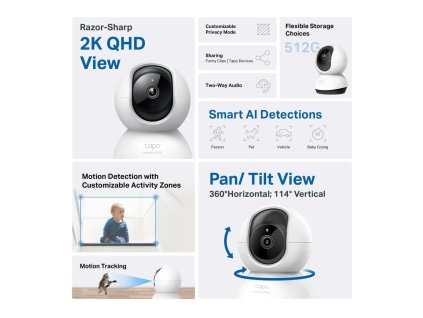 Tapo C220 Pan/Tilt AI Home Security Wi-Fi Camera TP-link