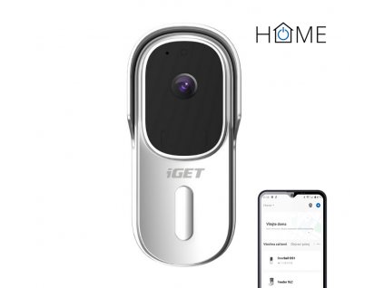 iGET HOME Doorbell DS1 White - WiFi bateriový videozvonek, FullHD + !!! ZDARMA reproduktor CHS1 !!!