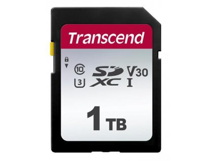 Transcend 1TB SDXC 300S (Class 10) UHS-I U3 V30 paměťová karta, 100 MB/s R, 85 MB/s W TS1TSDC300S