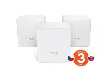 Tenda Nova MW5c (3-pack) WiFi AC1200 Mesh Gigabit system Dual Band, 6x GLAN/GWAN, SMART CZ aplikace