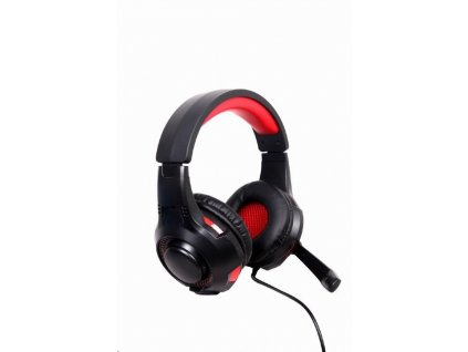 GEMBIRD sluchátka s mikrofonem GHS-U-5.1-01, gaming, 5.1 surround, černo-červená, USB Gembird