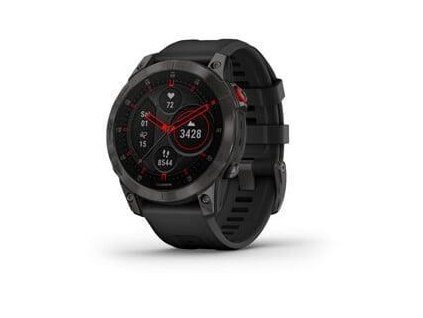 Garmin epix Sapphire, Titan Black/ Black Silicone Band 010-02582-11