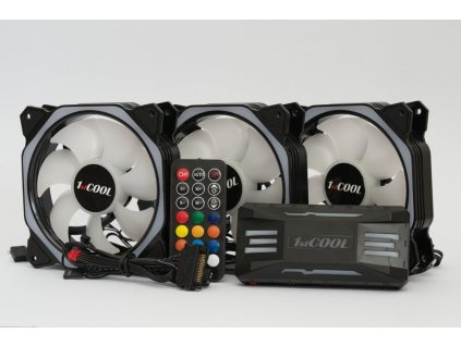 1stCOOL Fan KIT AURA EVO 4 ARGB, 3x HEXA2 ventilátor + ARGB ovládač + diaľkové ovládanie KIT-AURA-EVO-4 1stCool