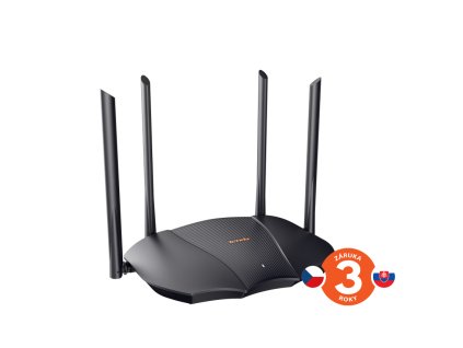 Tenda TX9 Pro AX3000 WiFi6 Router, 1x GWAN, 3x GLAN, IPv6, 4x 6dBi, WPA3, Alexa, CZ app