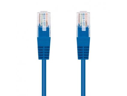 C-TECH Kabel patchcord Cat5e, UTP, modrý, 0,5m CB-PP5-05B C-Tech