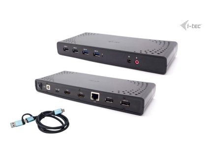 i-tec USB 3.0/USB-C/Thunderbolt, 2x HDMI Docking Station, PD 85W CADUALHDMIDOCKPD I-Tec
