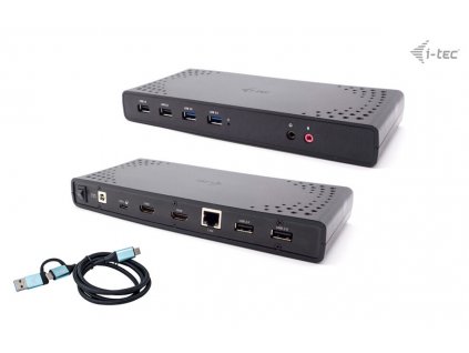 i-tec USB 3.0/USB-C/Thunderbolt, 2x HDMI Docking Station, PD 85W CADUALHDMIDOCKPD I-Tec