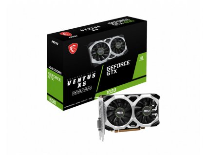 MSI VGA NVIDIA GeForce GTX 1630 VENTUS XS 4G OC, GTX 1630, 4GB GDDR6, 1xDP, 1xHDMI, 1xDVI