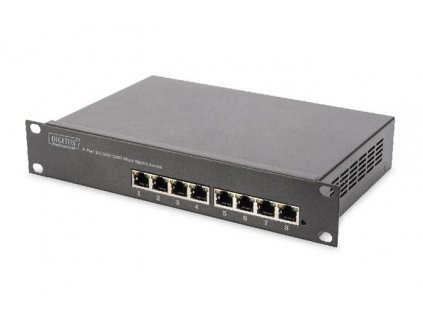 DIGITUS 10 palcový 8 portový gigabitový ethernetový přepínač, L2 + mnagement DN-80117 Digitus