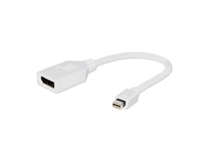 GEMBIRD miniDisplayport - Displayport 10cm (M/F) biely A-mDPM-DPF-001-W Gembird