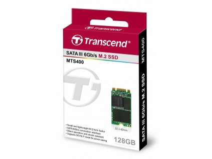 TRANSCEND Industrial SSD MTS400S 128GB, M.2 2242, SATA III 6 Gb/s, MLC TS128GMTS400S Transcend