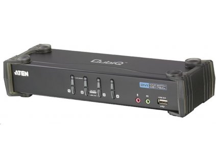 ATEN 4-portový DVI KVMP USB, 2-portový USB HUB, audio, 1.2m káble CS-1764A PremiumCord