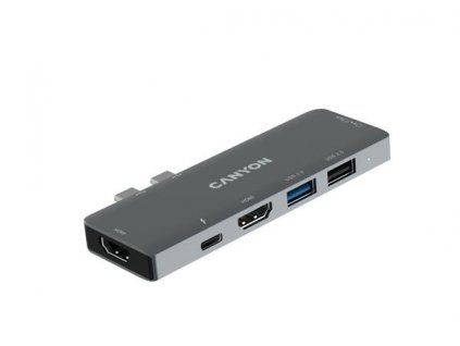 Canyon DS-5, 7v1 hub pre MacBook, USB-C Power delivery, 1xUSB 3.0, 1xUSB 2.0, 2xHDMI, TF a SD reader CNS-TDS05B