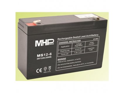 Pb akumulátor MHPower VRLA AGM 6V/12Ah (MS12-6) Carspa
