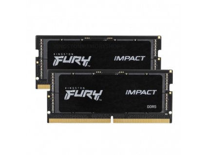 Kingston FURY Impact/SO-DIMM DDR5/32GB/6400MHz/CL38/2x16GB/Black KF564S38IBK2-32