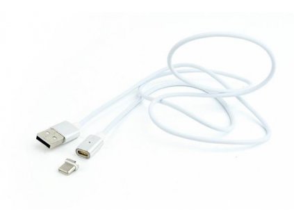 Gembird kábel USB-C (CM) na USB 2.0 (AM), magnetický konektor, 1 m, strieborný CC-USB2-AMUCMM-1M