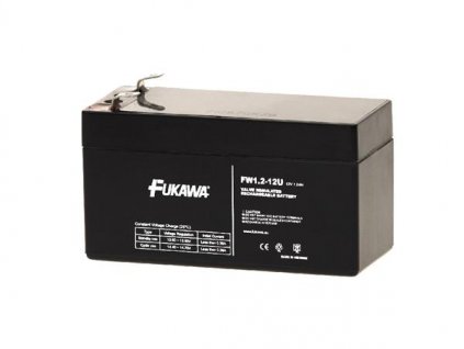 akumulátor FUKAWA FW 1,2-12 U (12V; 1,2Ah; faston 4,7mm; životnost 5let; 43mm) Fukawa