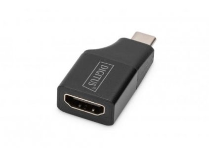 DIGITUS Adaptér USB-Type-C, USB-C na HDMI typu A, 4K@ 30HZ 4K@ 30Hz, hliník - pouzdro, černá AK-300450-000-S Digitus